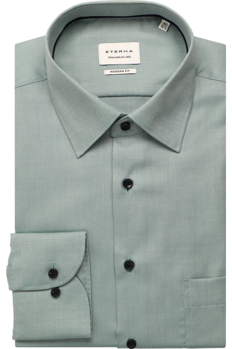 ETERNA Modern Fit Hemd minze, Strukturiert