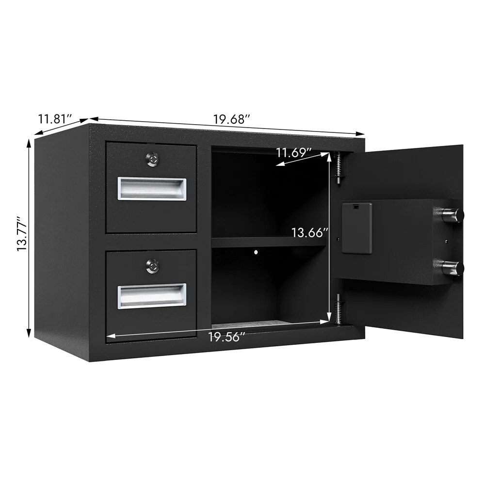 1.85 Cubic Feet Steel Security Safe and Lock Box w/Electronic Keypad