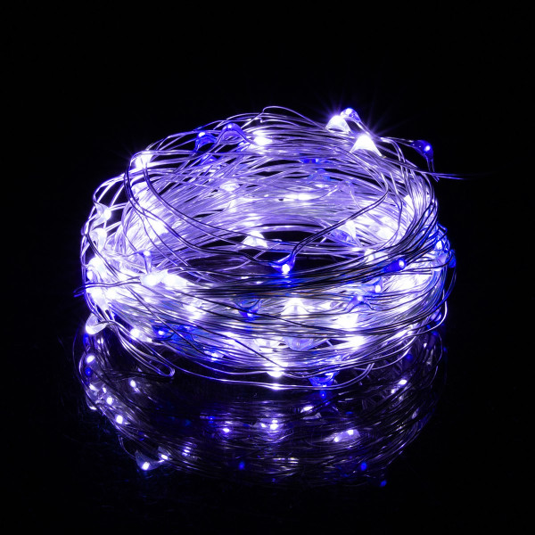 Lampki choinkowe 100 LED druciki mikro na baterie
