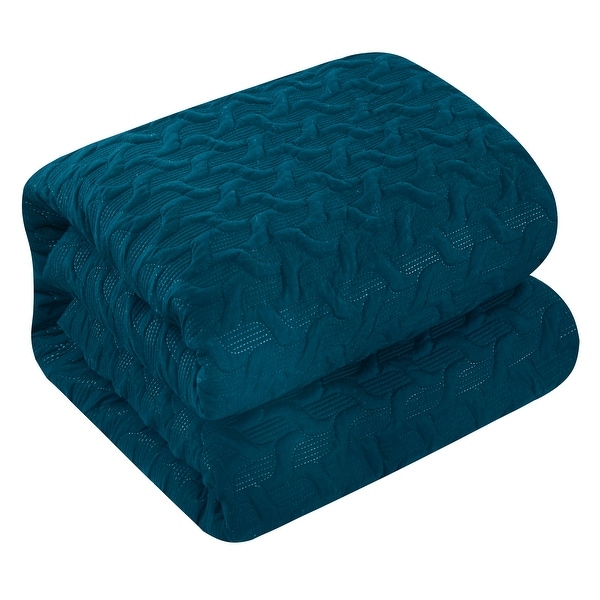 Chic Home Jas 3 Piece Comforter Set Embossed Quilted Vine Pattern