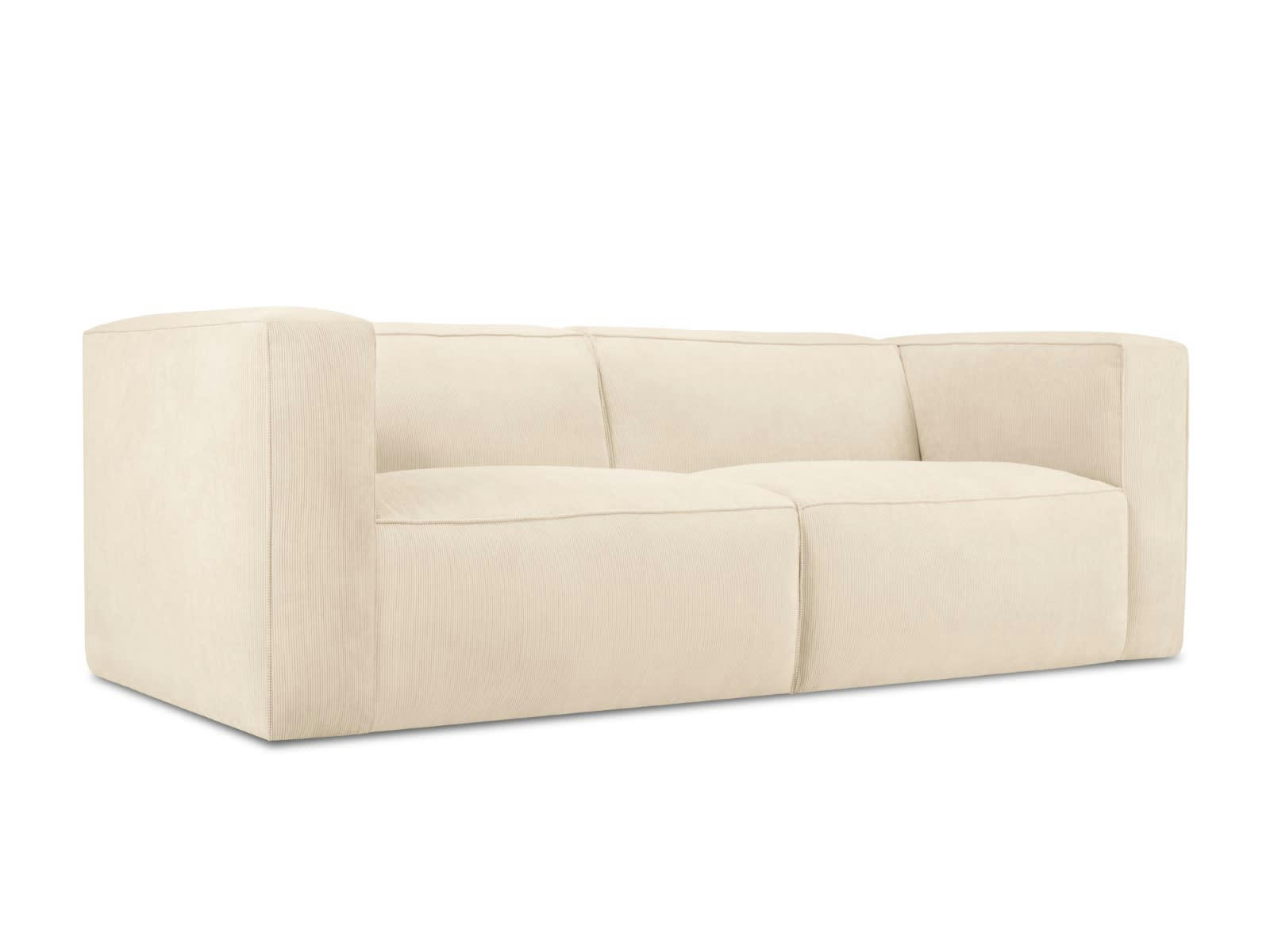 MUSE - Canapé 3 places en Velours Côtelé Beige