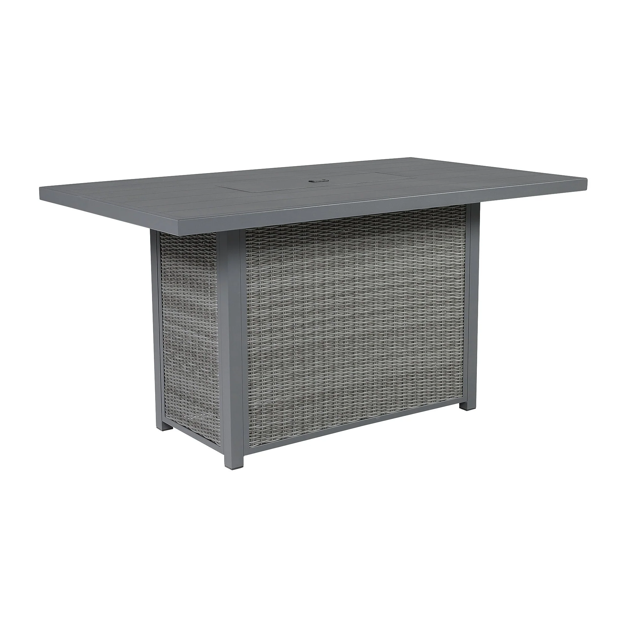 Signature Design by Ashley Palazzo Outdoor Bar Table with Fire Pit - 73W x 42D x 38H
