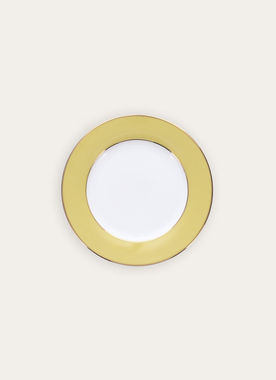 ASSIETTE A DESSERT EN PORCELAINE COLORÉE TILLEUL