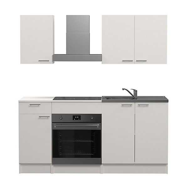 Meuble bas de cuisine pour four avec plan de travail Primalight blanc mat l. 60 cm x H. 87,9 cm