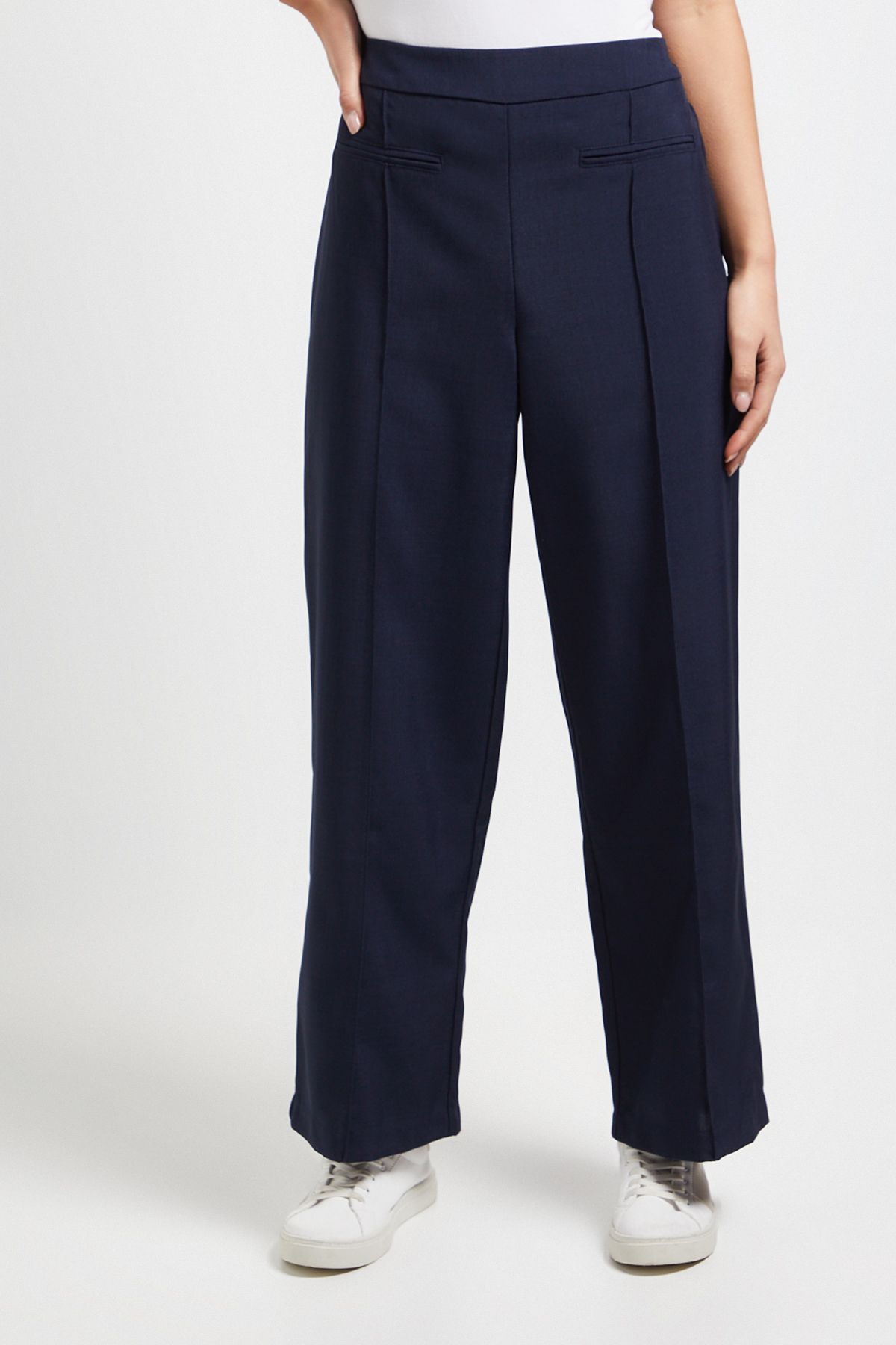 Dorothy Perkins Petite Elastic Waist Straight Leg Trouser