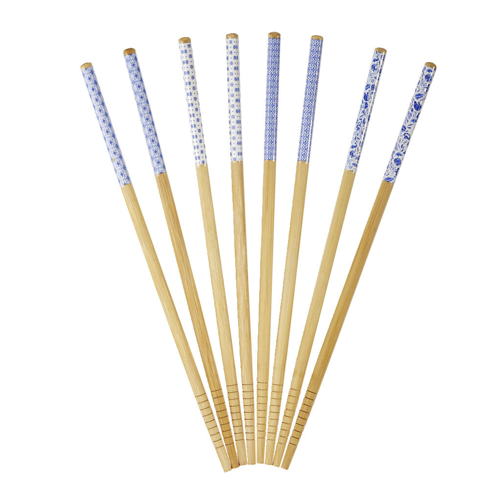 Baguettes en bambou décoré 4 paires