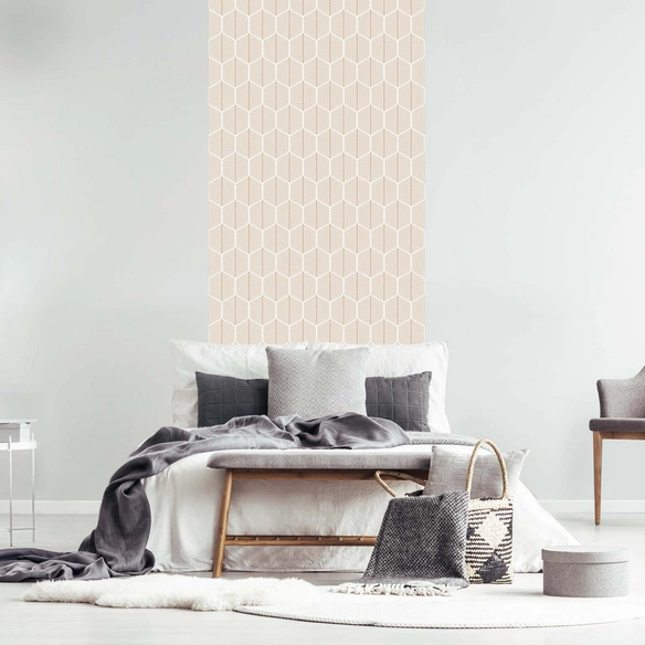 Vliestapete »Zari«, grafisches Design, beige/weiß, matt