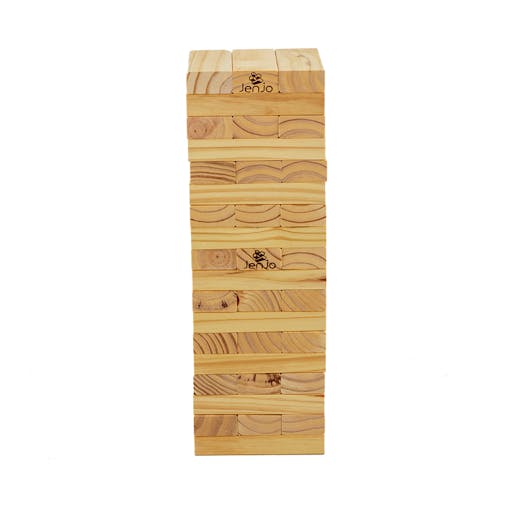 Epic Jenjo Giant Tumbling Tower 54cm Wooden Block Game 54 Pieces Jenjo Games