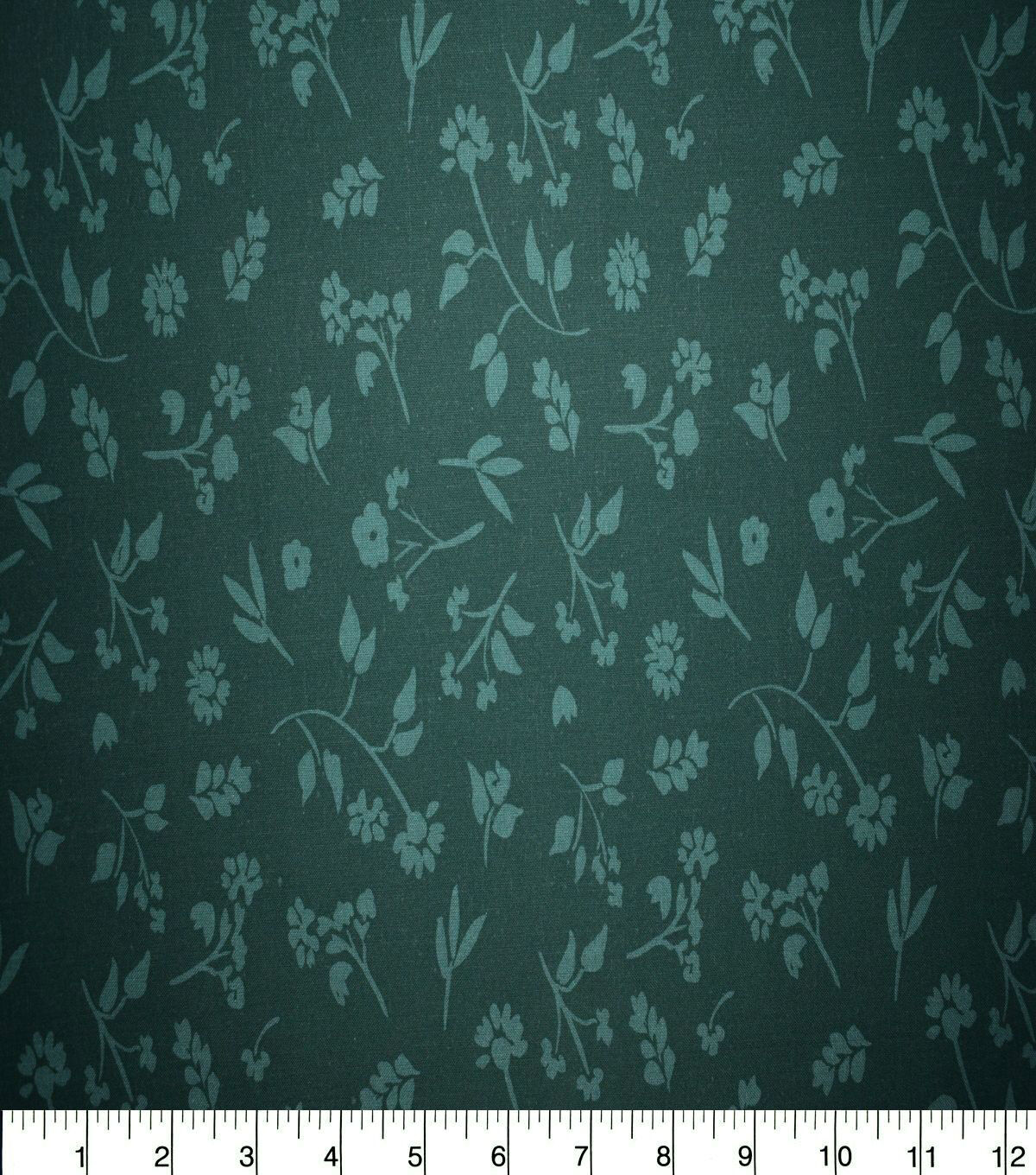 Green Tonal Floral Quilt Cotton Fabric by Quilter's Showcase