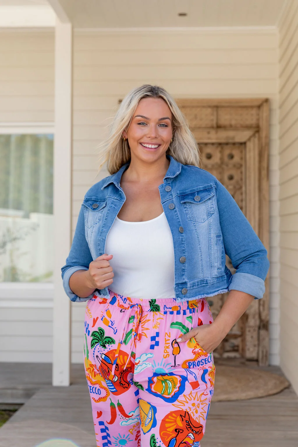 Gina Linen Blend Pant in Cin Cin