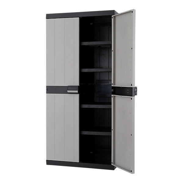 Armoire haute plastique 4 tablettes Links L.89 x H.190 x P.54 cm