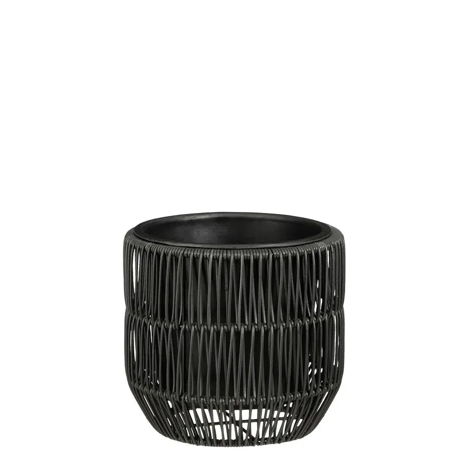 Mica Decorations Peta Bloempot �?Set van 3 �?Zwart