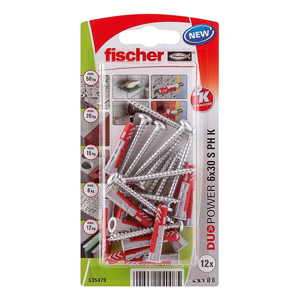 UNIVERSALPLUGG FISCHER 6X30MM 12STK