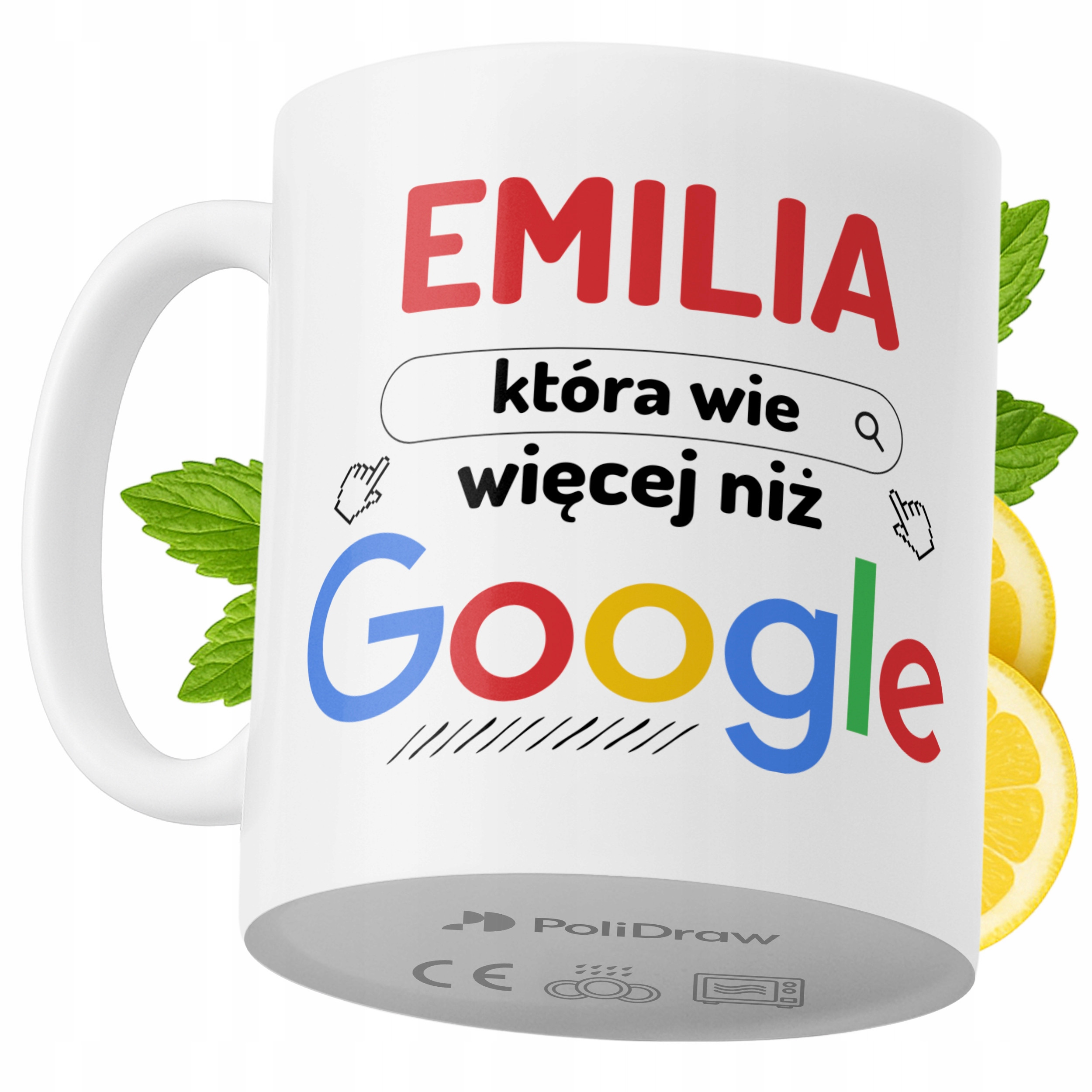 Kubek Dla Emilii na Prezent z Nadrukiem ze Zdjęciem 330 ml PoliDraw
