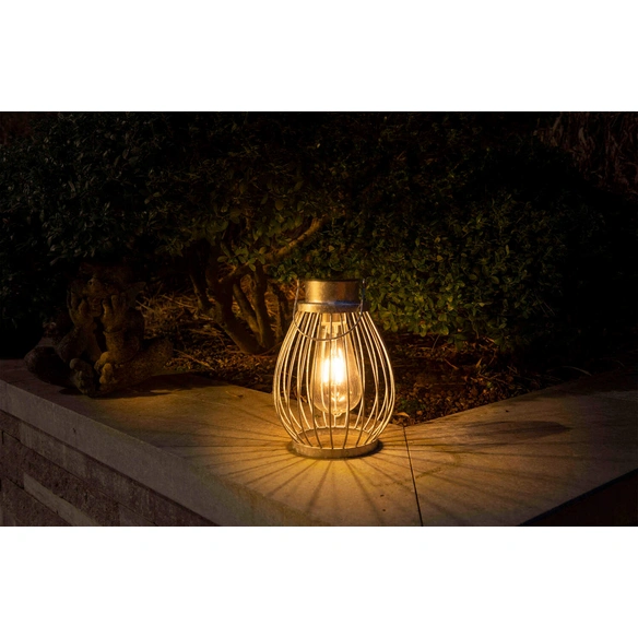 Solarleuchte, 0,3 Ah, LED, Metall/Glas/Kunststoff
