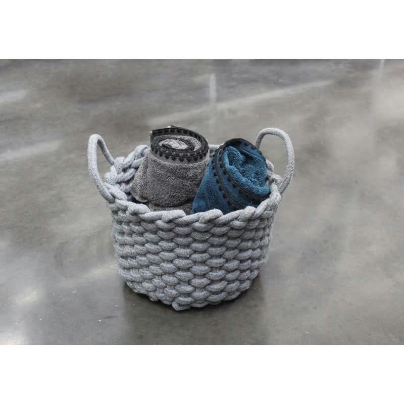 LIV - Lot de 3 paniers rond en corde tressée