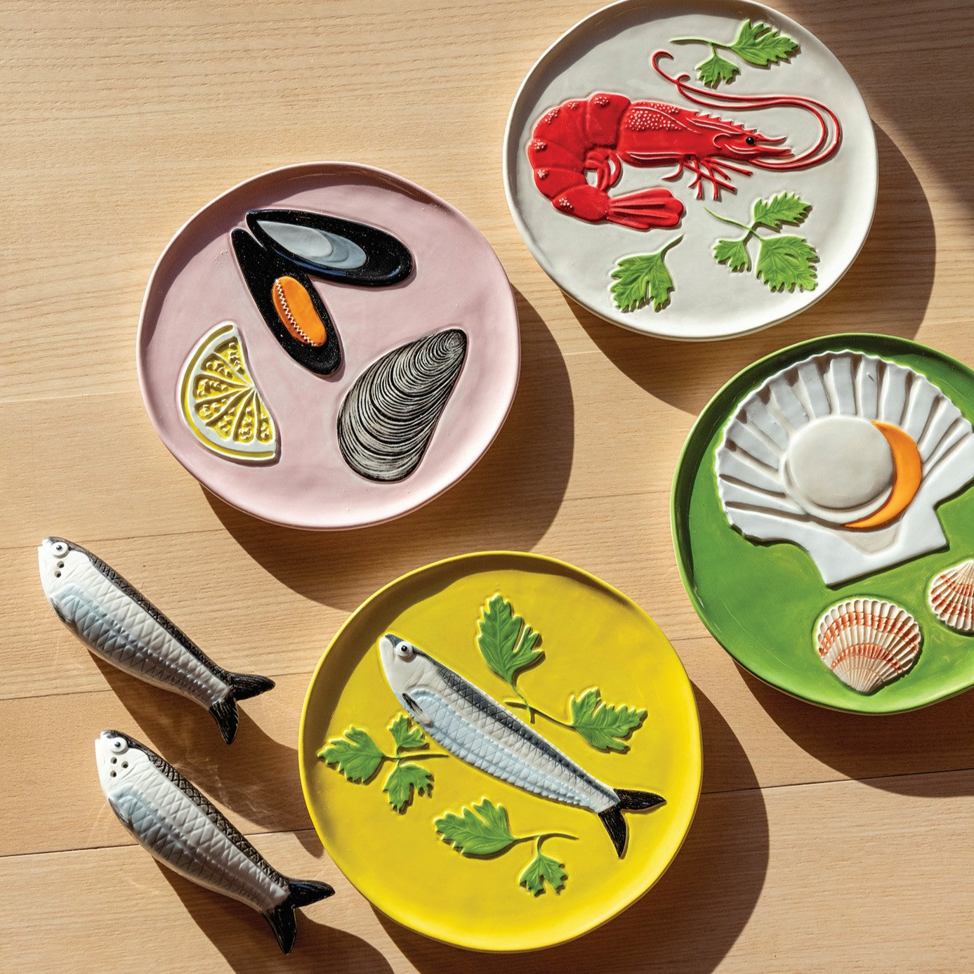 &k amsterdam De La Mer Bord Ø 16 cm - Set van 4