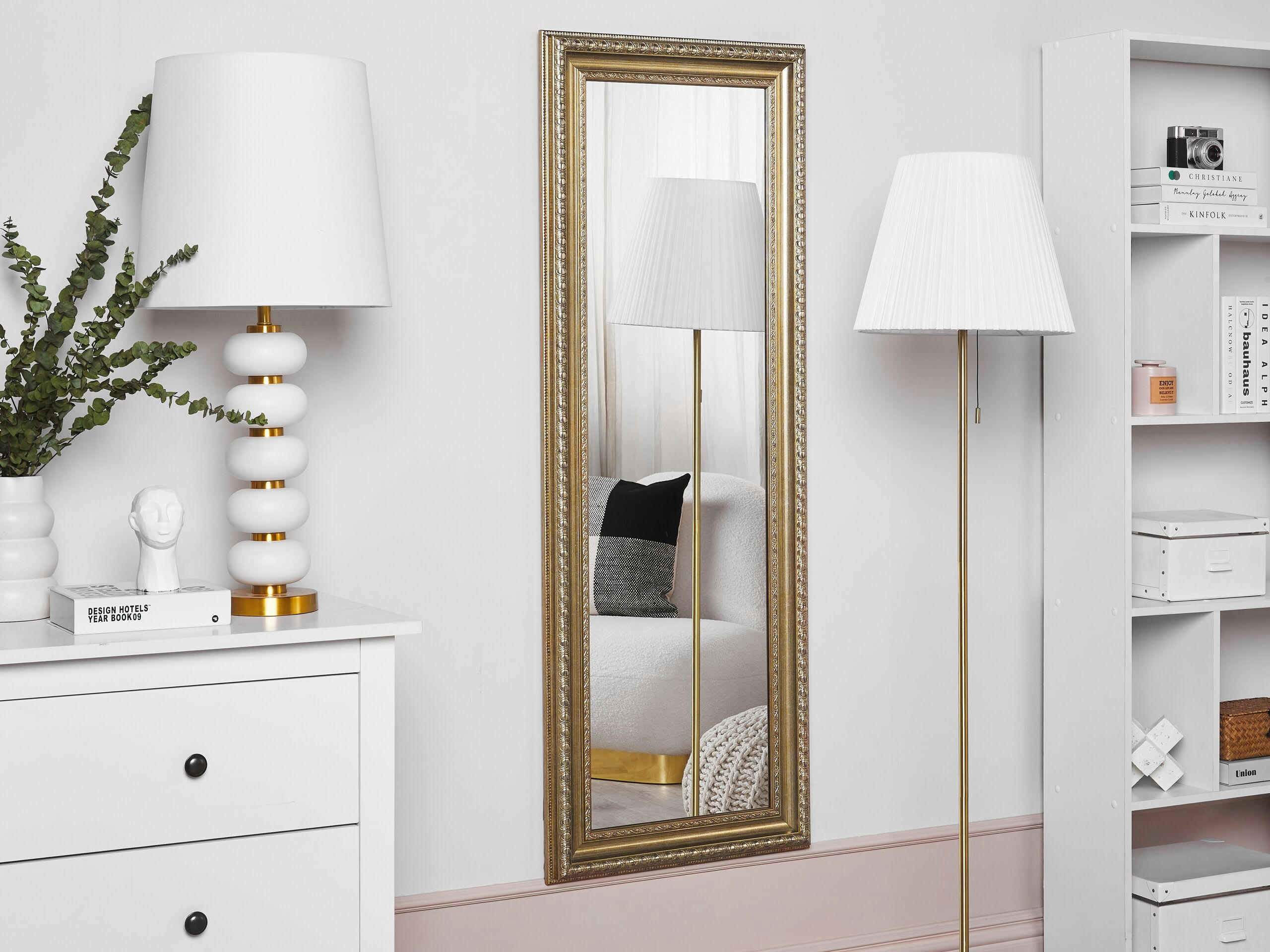 AURILLAC - Miroir en matériaux synthétiques doré 141x51