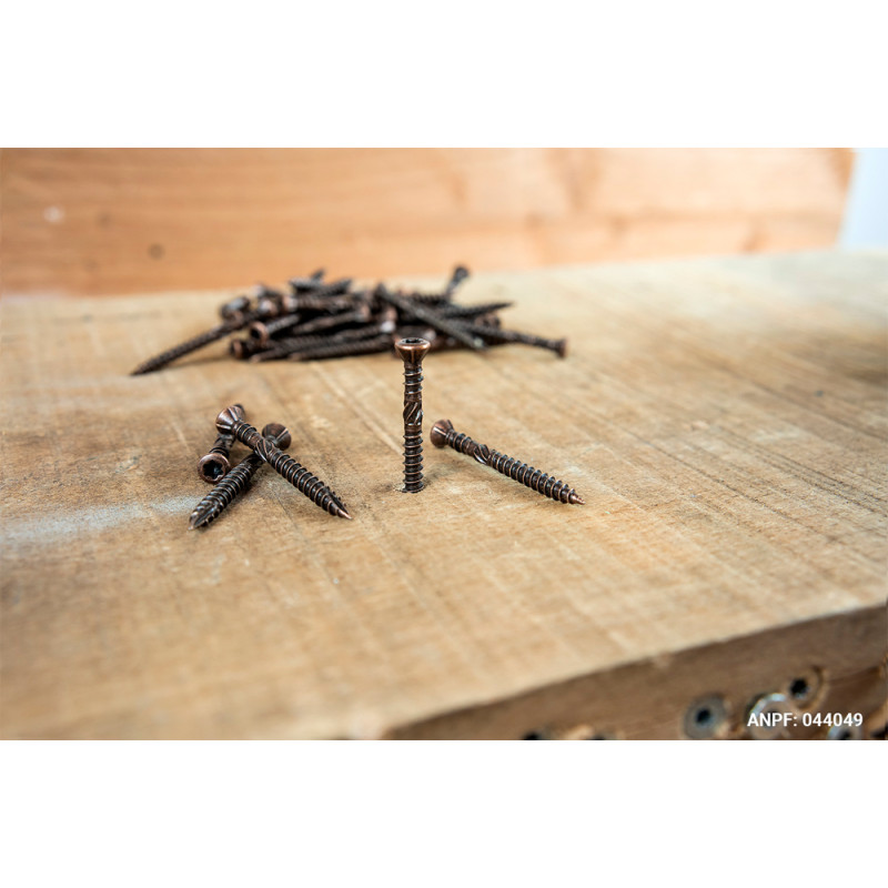 Vis à bois dur double filet 5 x 50 mm 200 pièces