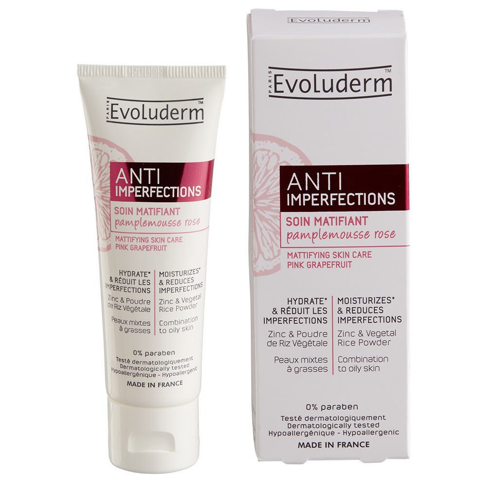 Soin Evoluderm matifiant anti imperfections 50 ml