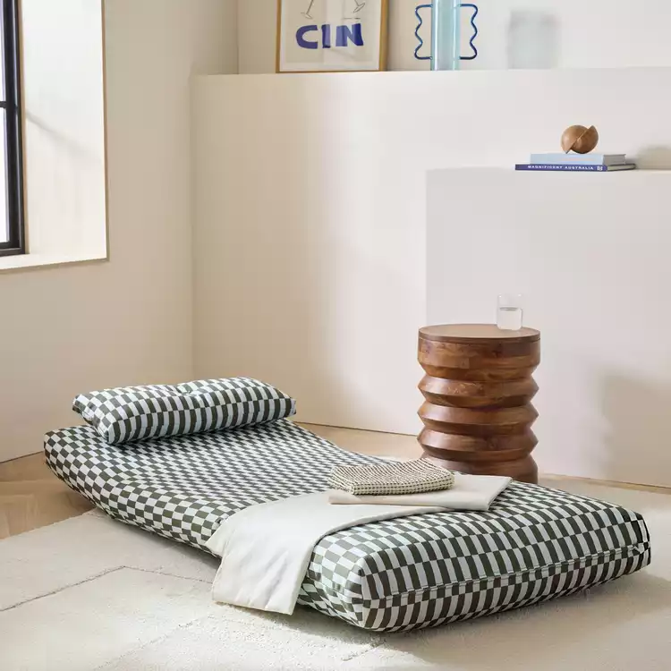 Habitat Lexi Single Fabric Chairbed - Blue & Green