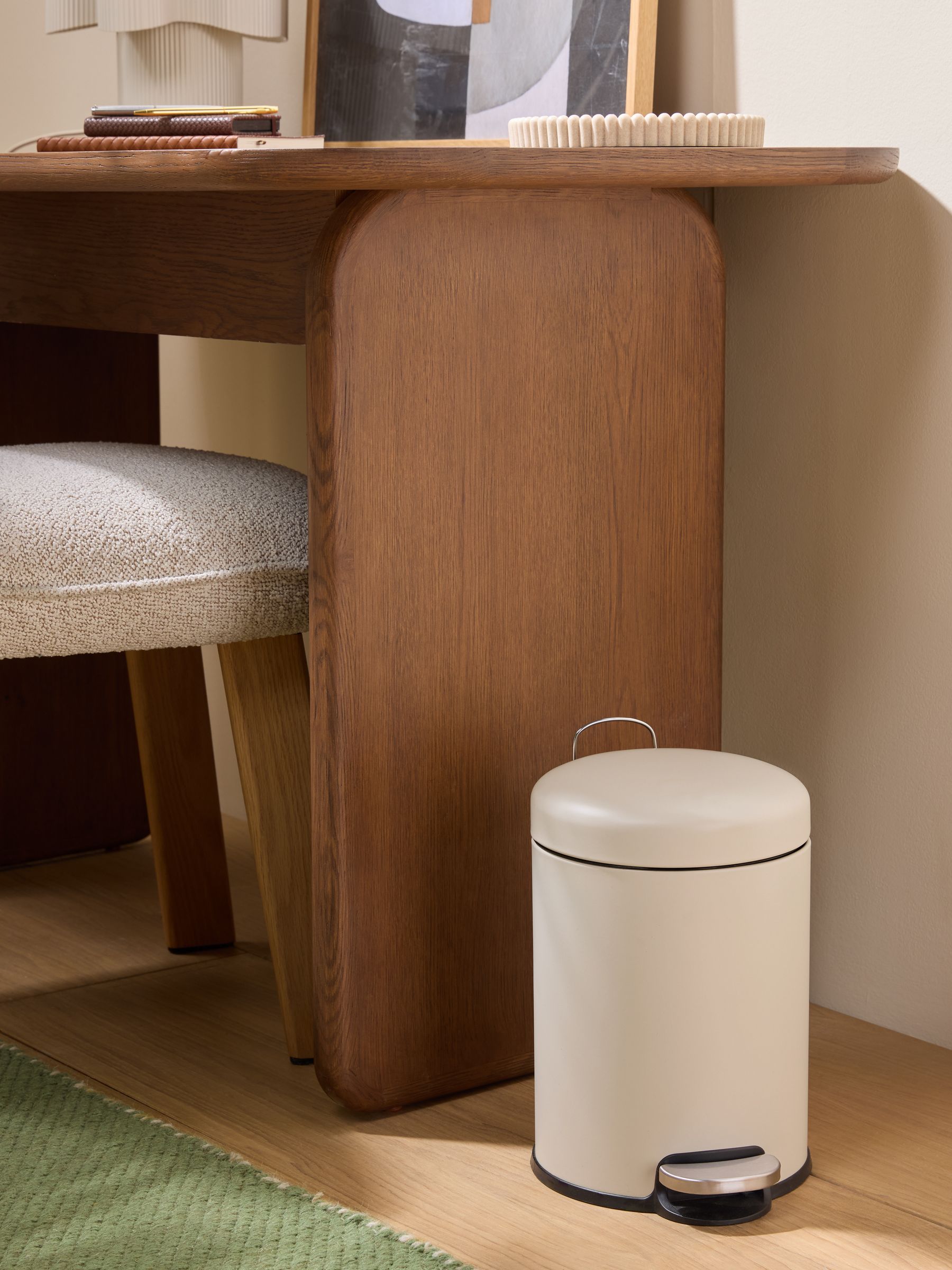 Joss 5 Litre Soft Close Pedal Bin in Cream