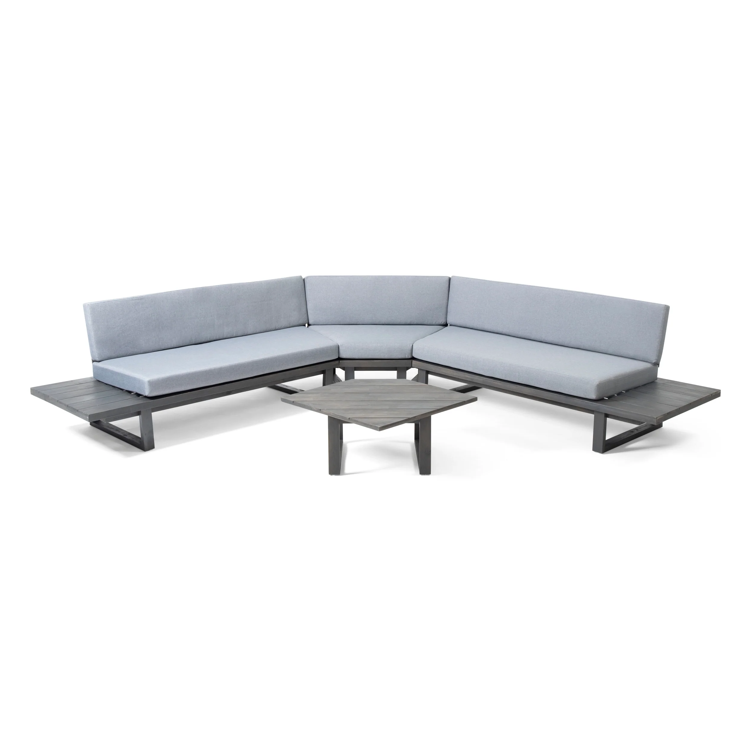Mirabelle 4-piece Acacia Sectional Sofa Set by Christopher Knight Home