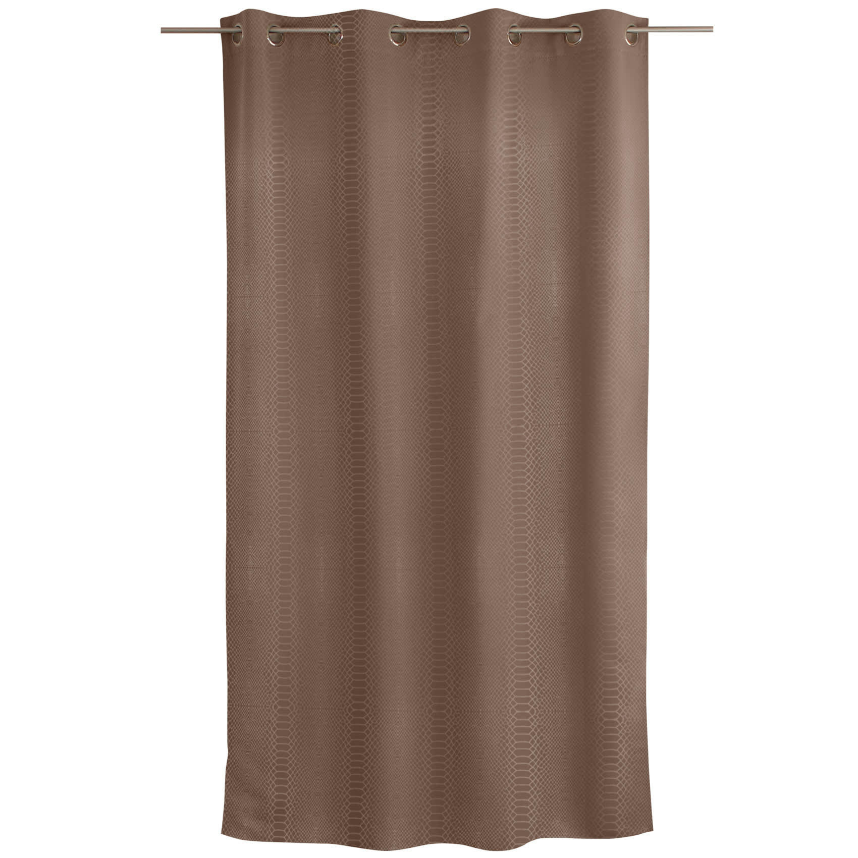 - Rideau occultant imprimé peau de serpent polyester taupe 140x240 cm