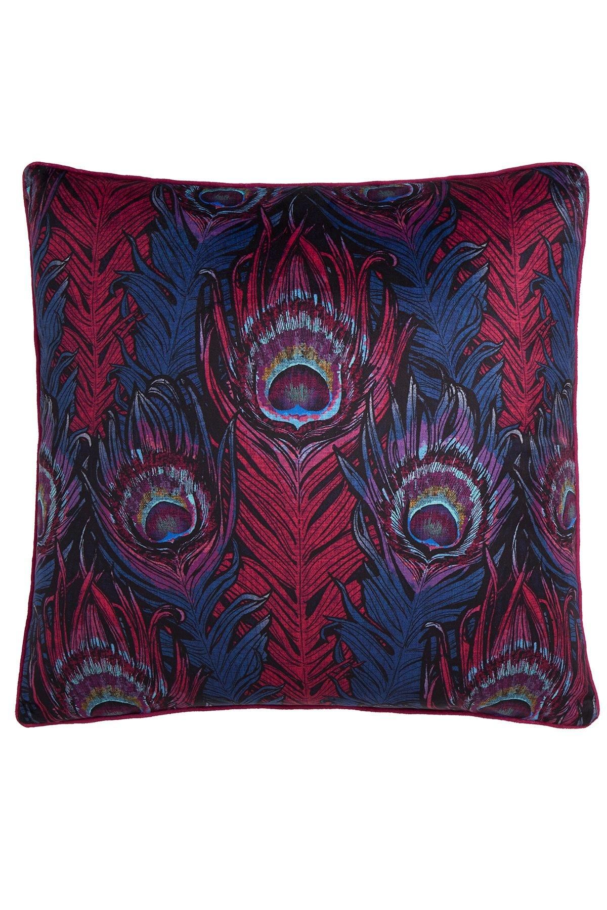 Laurence Llewelyn-Bowen Dandy Peacock' Jacquard Filled Cushion