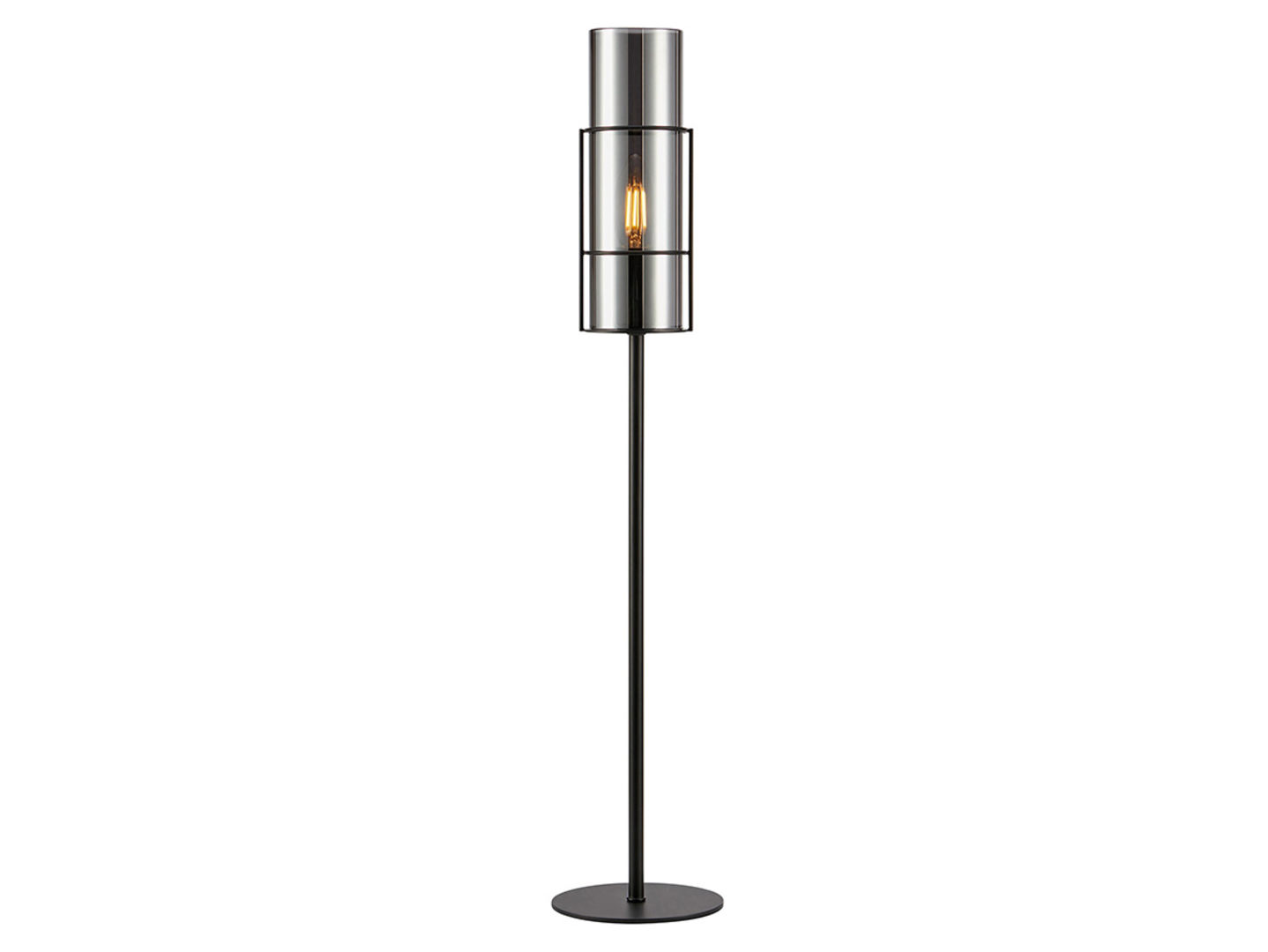 Lampa stołowa Torcia 65 cm metalowa srebrna