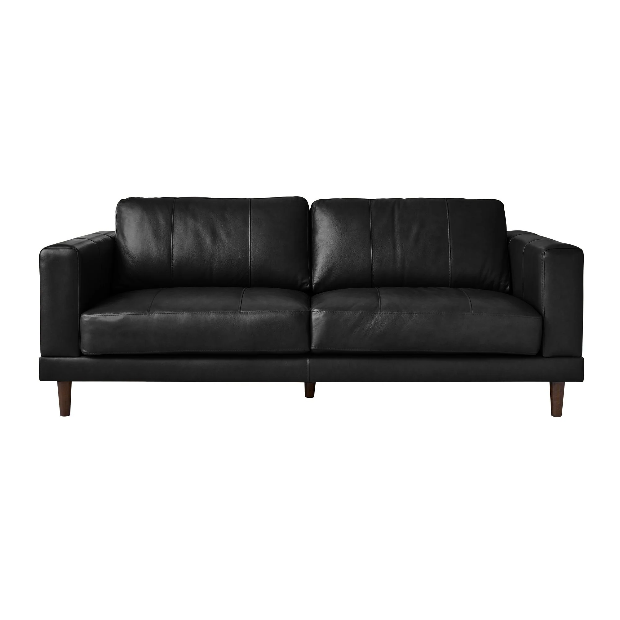 Picket House Furnishings Hanson Leather Sofa in Black