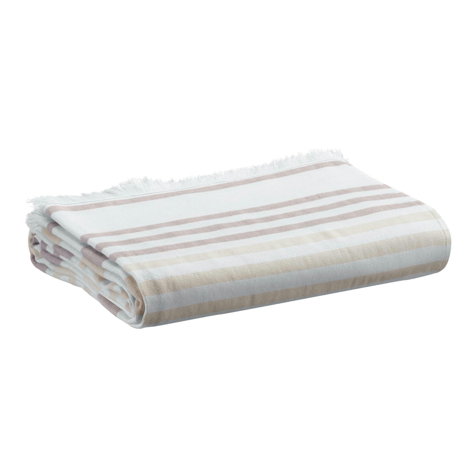 SAMOA - Drap hammam recyclé  en coton naturel 100 x 200