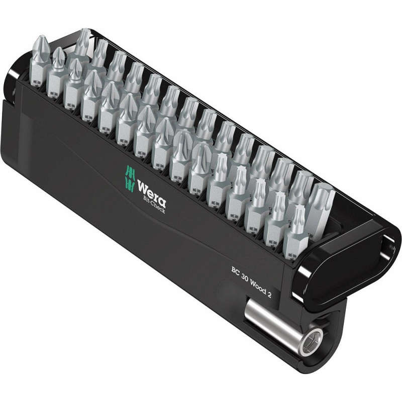 Set d'embouts de vissage Bit-Check Wood 2 30 pièces WERA