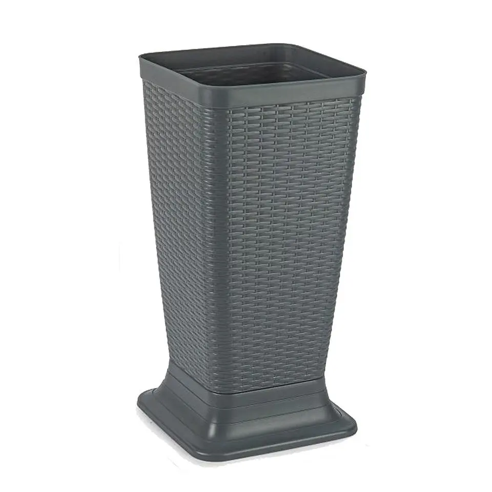 Plasticforte Paraplubak/houder - grijs - kunststof - D26 x H52 cm