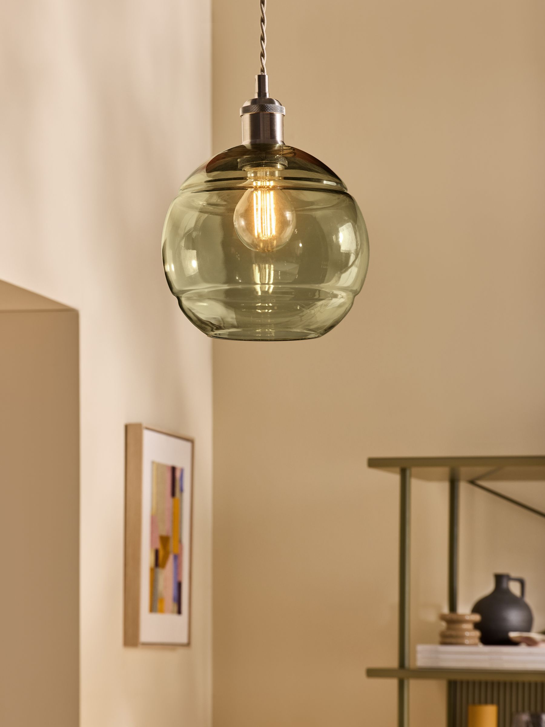 Green Mika Easyfit Glass Shade