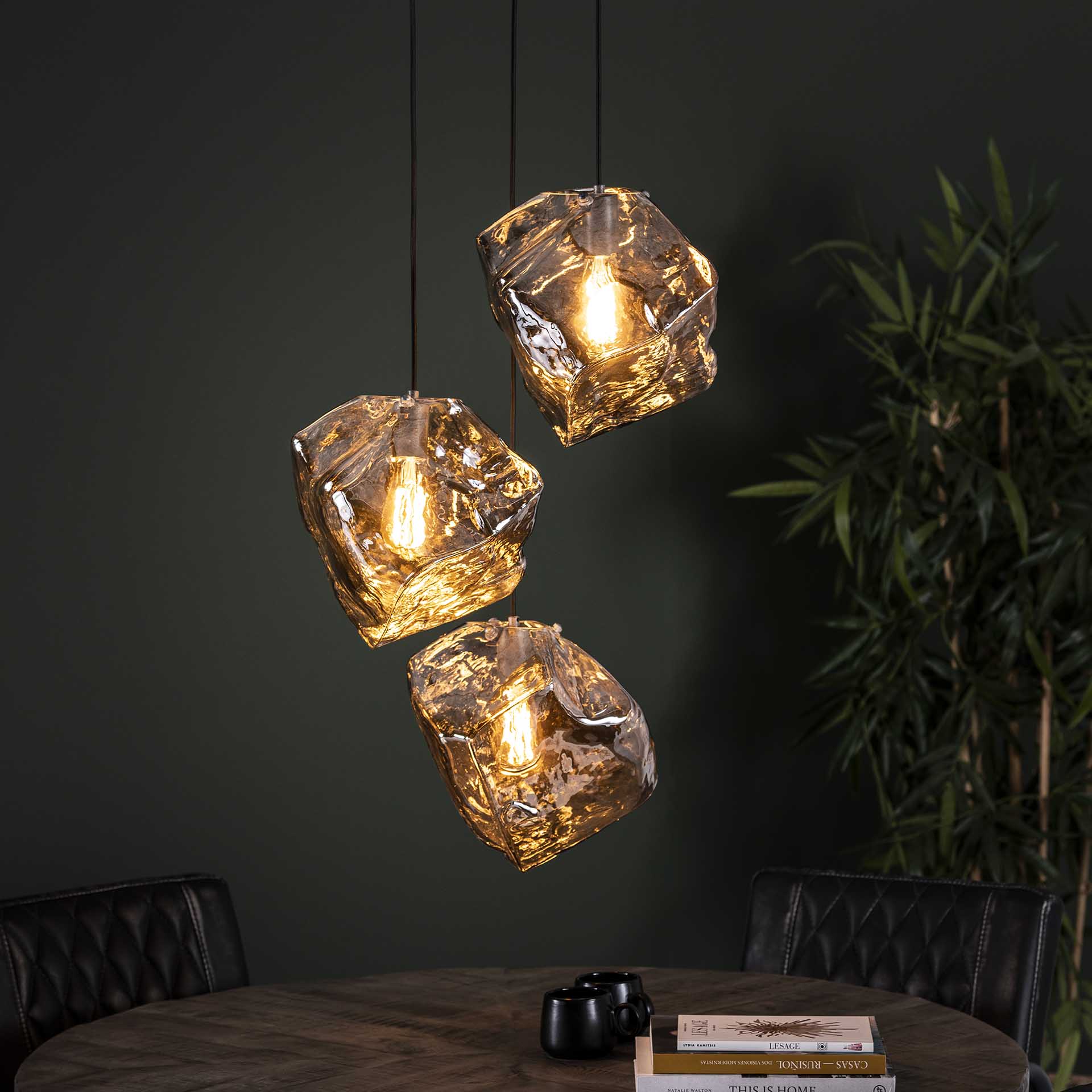 by fonQ Rocky Hanglamp 3-lichts - Chrome