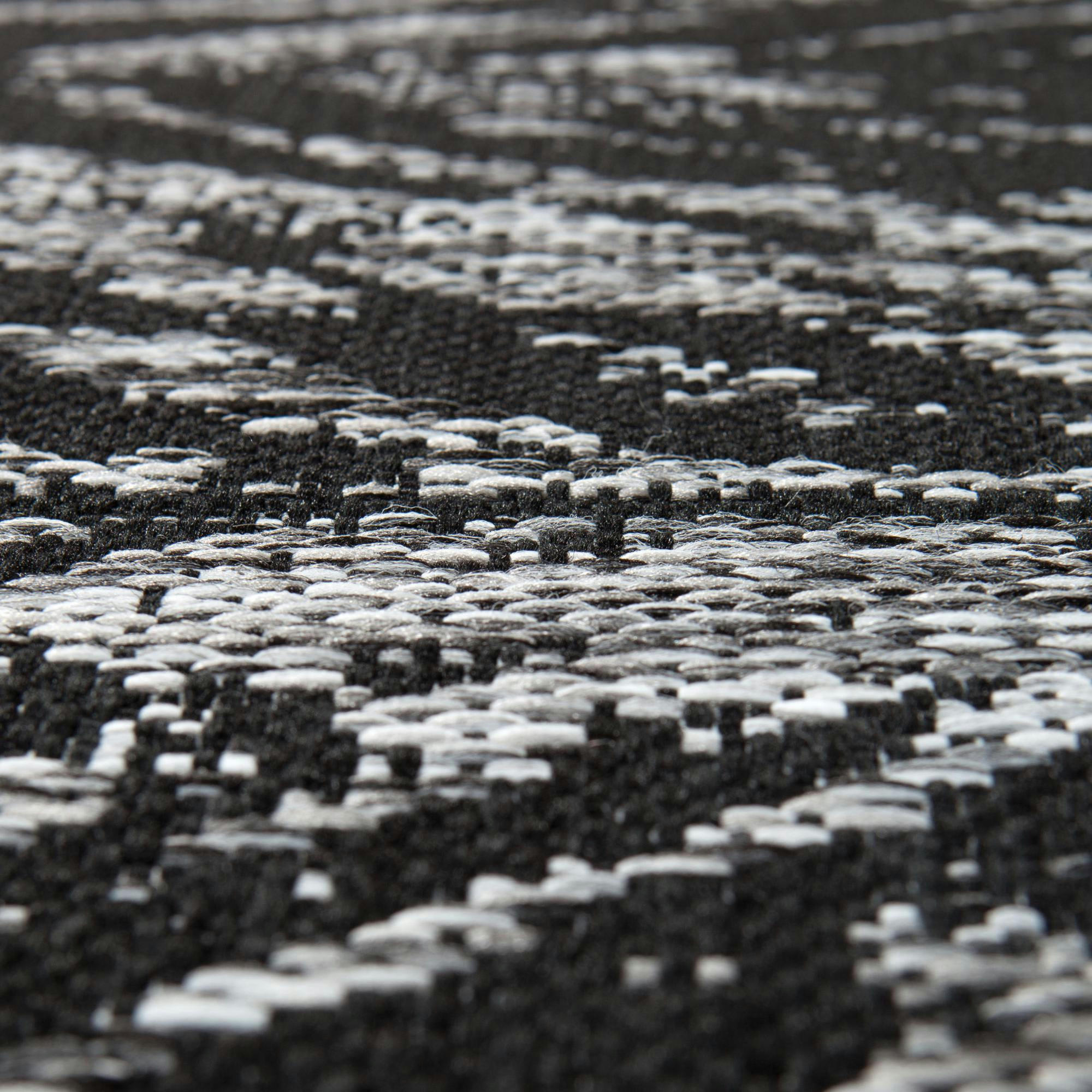 EVORA - Tapis  outdoor en polypropylene noir 200 x 290