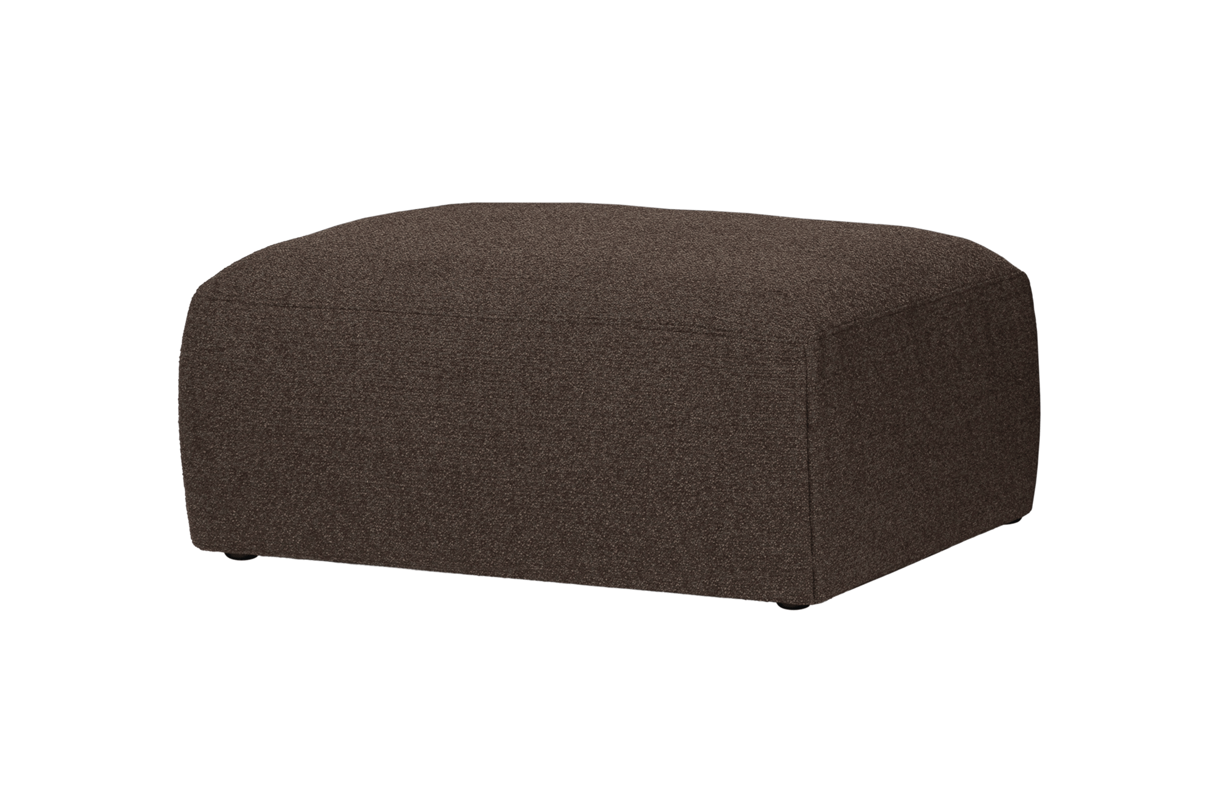 noo.ma Yaro Ottoman Chocolate Brown Bouclé - voetenbank en extra zitplek