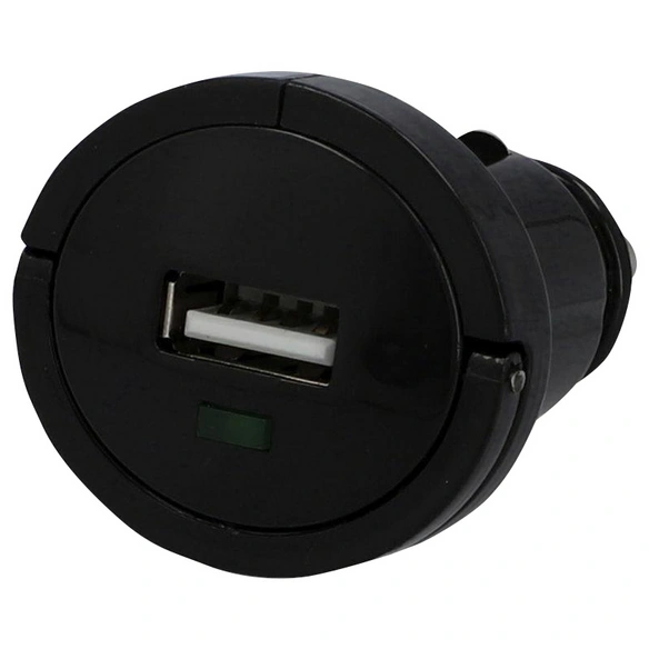 USB-Ladestecker, geeignet für Fahrzeuge, Kunststoff, schwarz