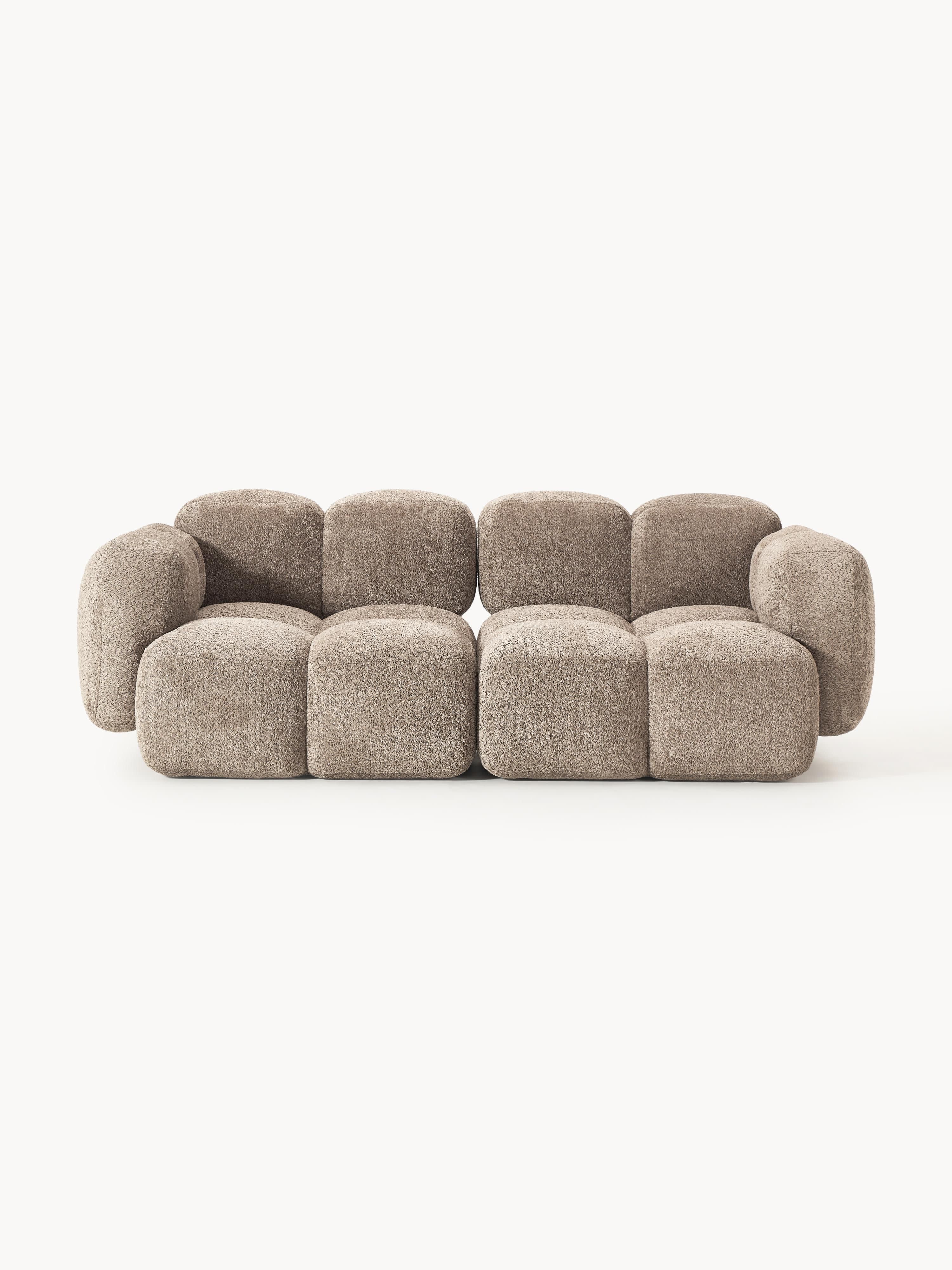 Modulares Sofa Tayla (3-Sitzer) aus Teddy-Bouclé
