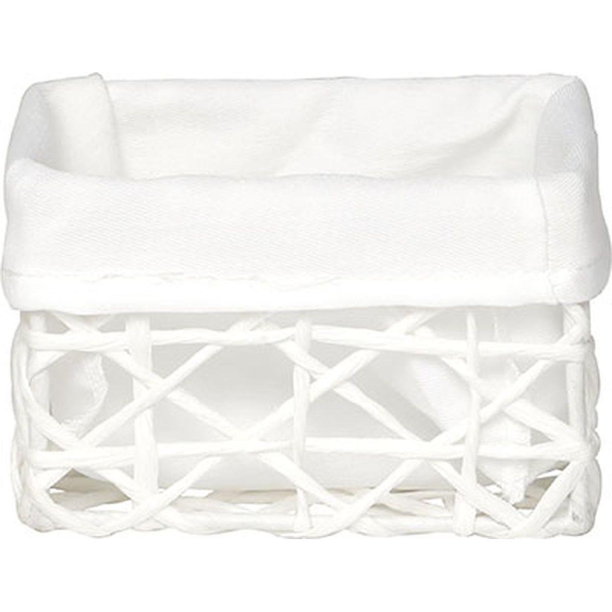 Cesto WC Branco Forrado 8x8cm