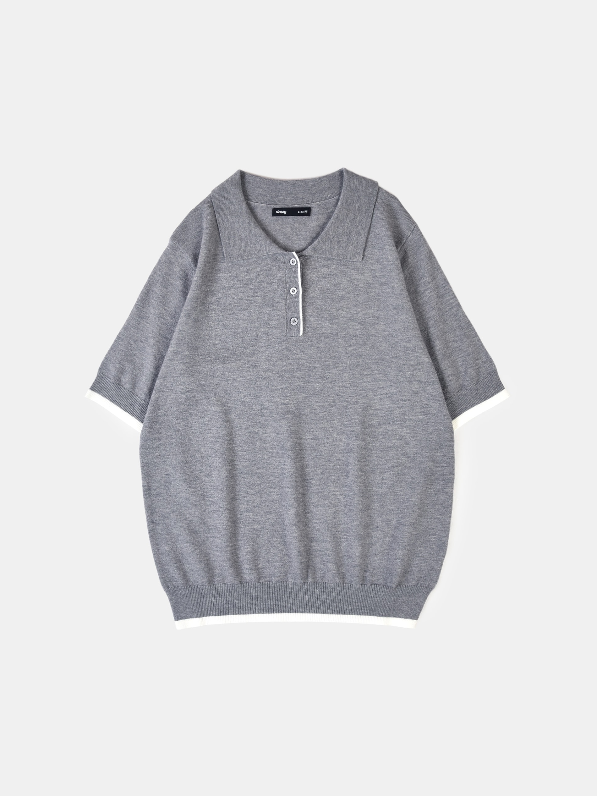Wiskozowy sweter z kołnierzykiem