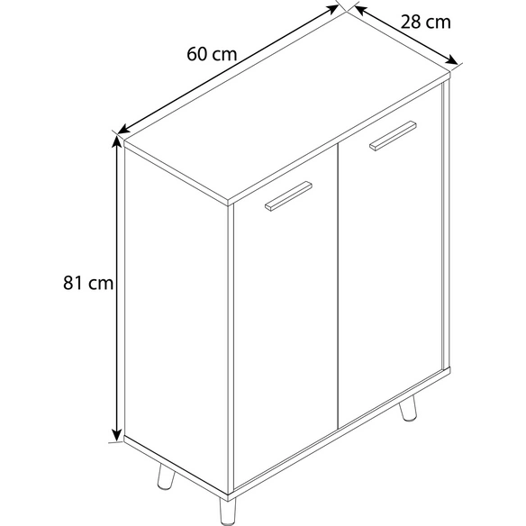 Sideboard »Landos «, BxHxL: 60 x 81,4 x 28 cm, Holzwerkstoff