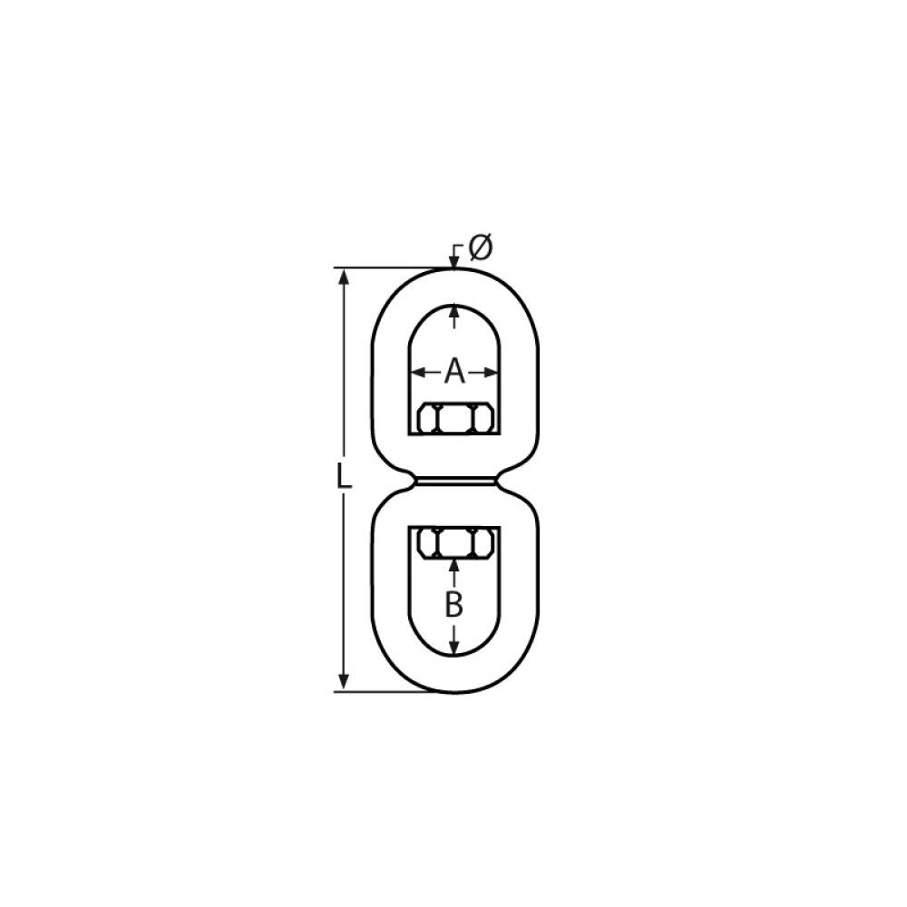 SVIVEL ØYE 8254 A4 8MM
