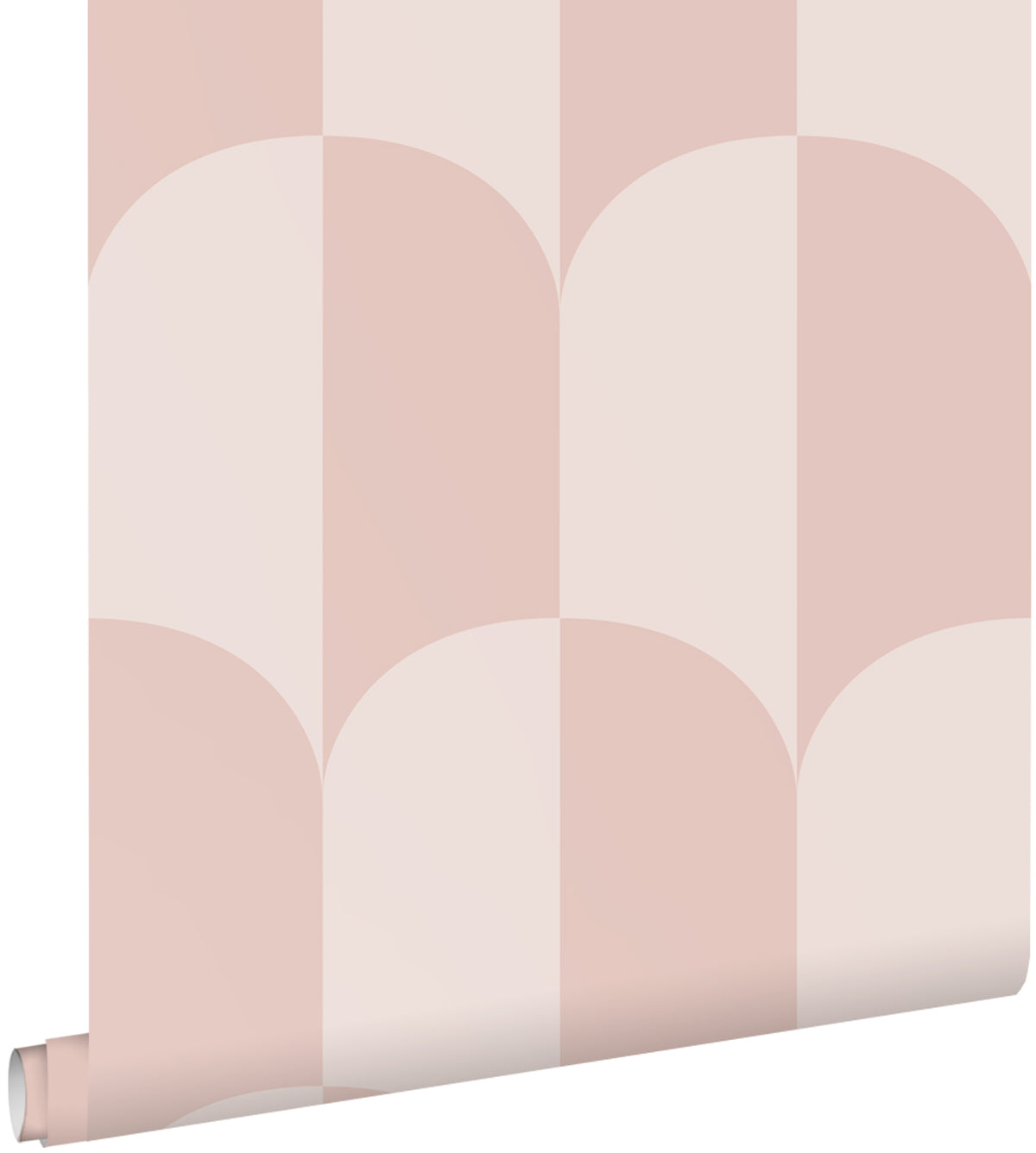 ESTAhome behang art deco bogen zacht roze en licht roze - 53 cm x 10.05 m - 139992