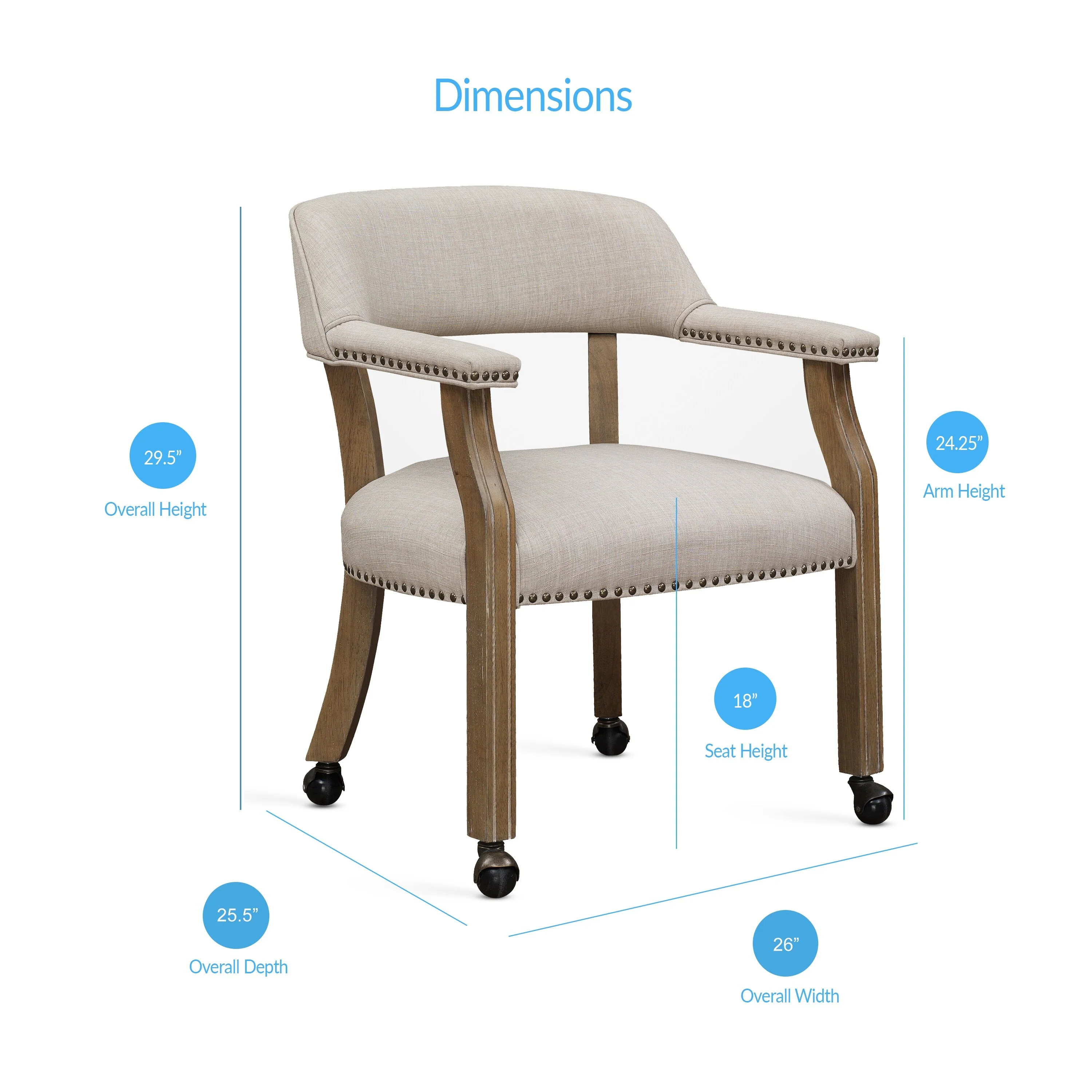Morrison Caster Dining and Game Chair by Greyson Living