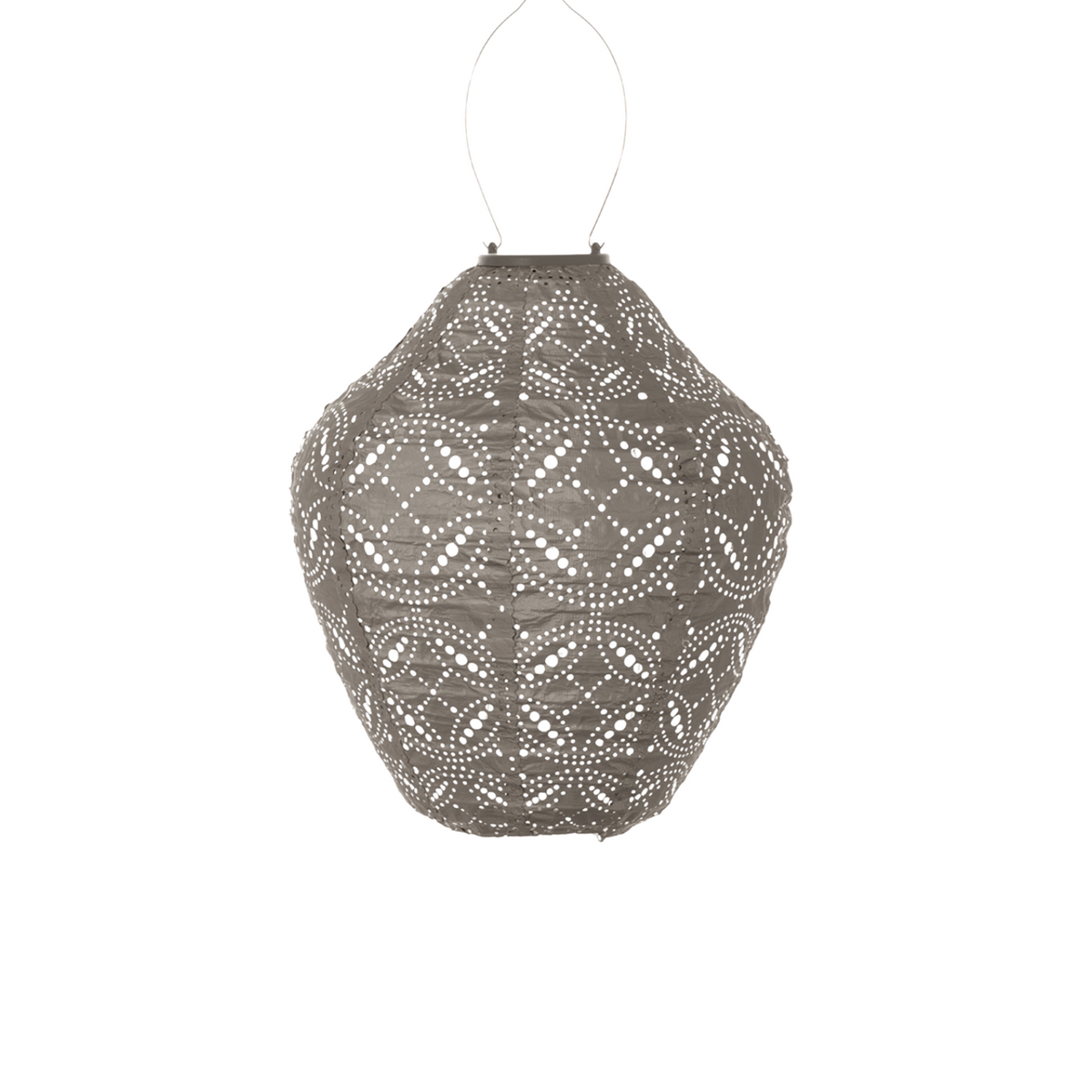 LUMIZ Solar Lampion Mandela Jar - 30 cm - Taupe
