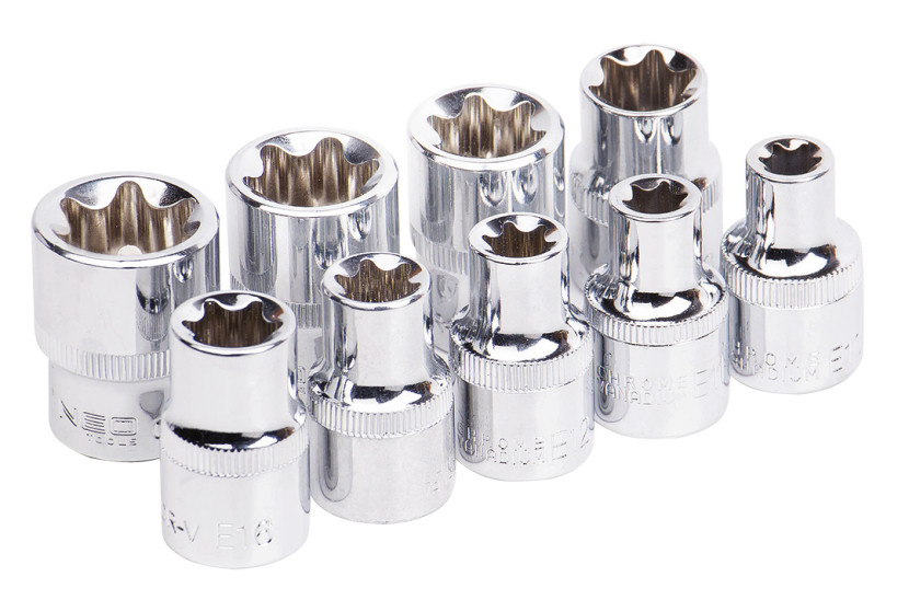 Klucze nasadowe 1/2 Torx zestaw 9szt NEO 08-649