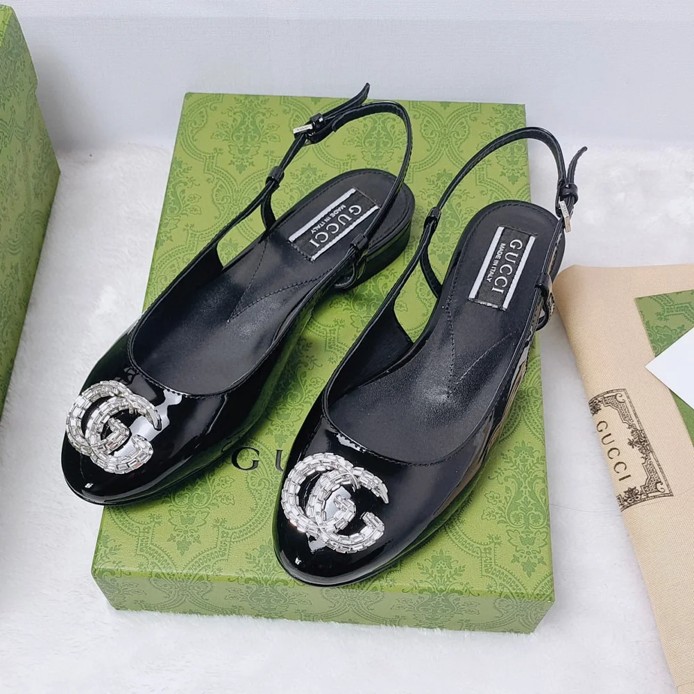 Gucci Leather Flats  Slide Sandal
