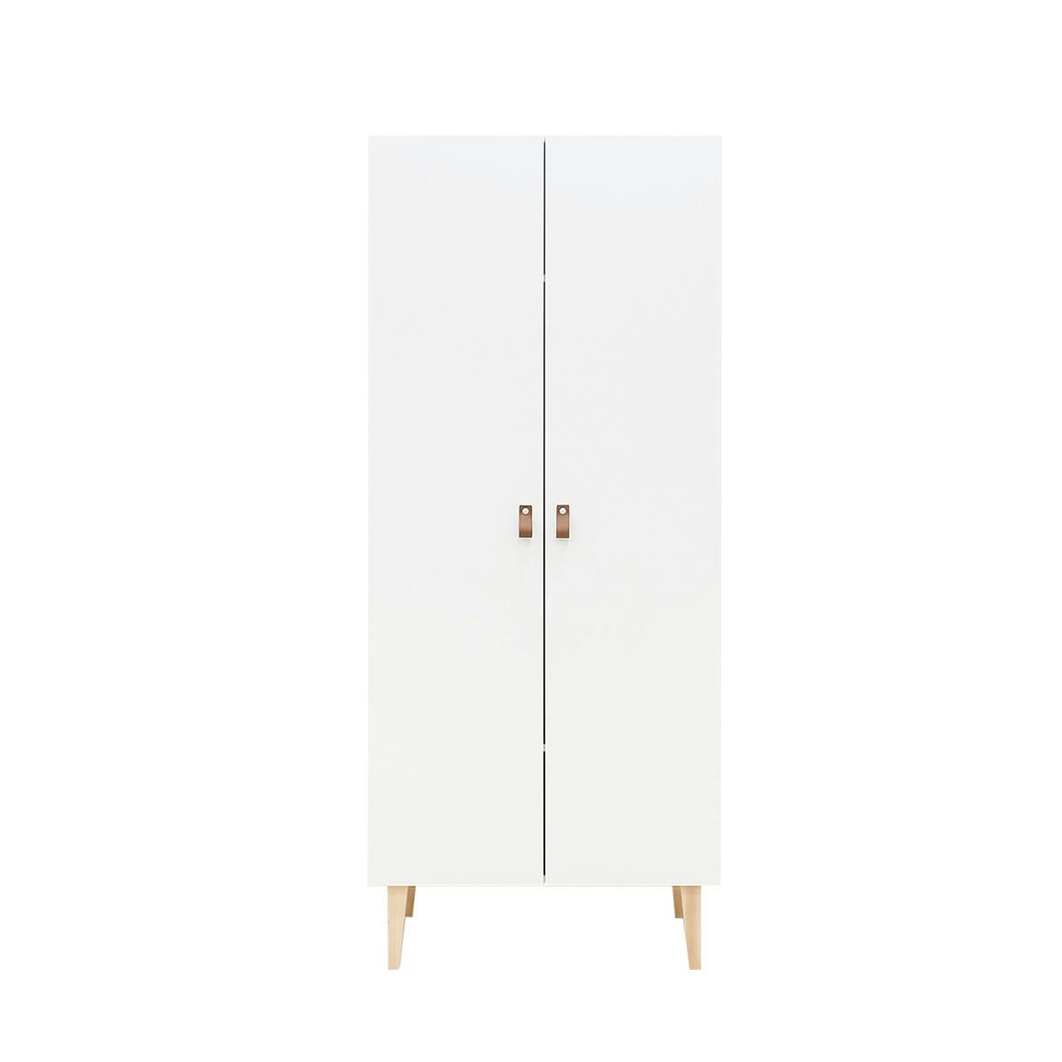 INDY - Armoire 2 portes blanc naturel naturel